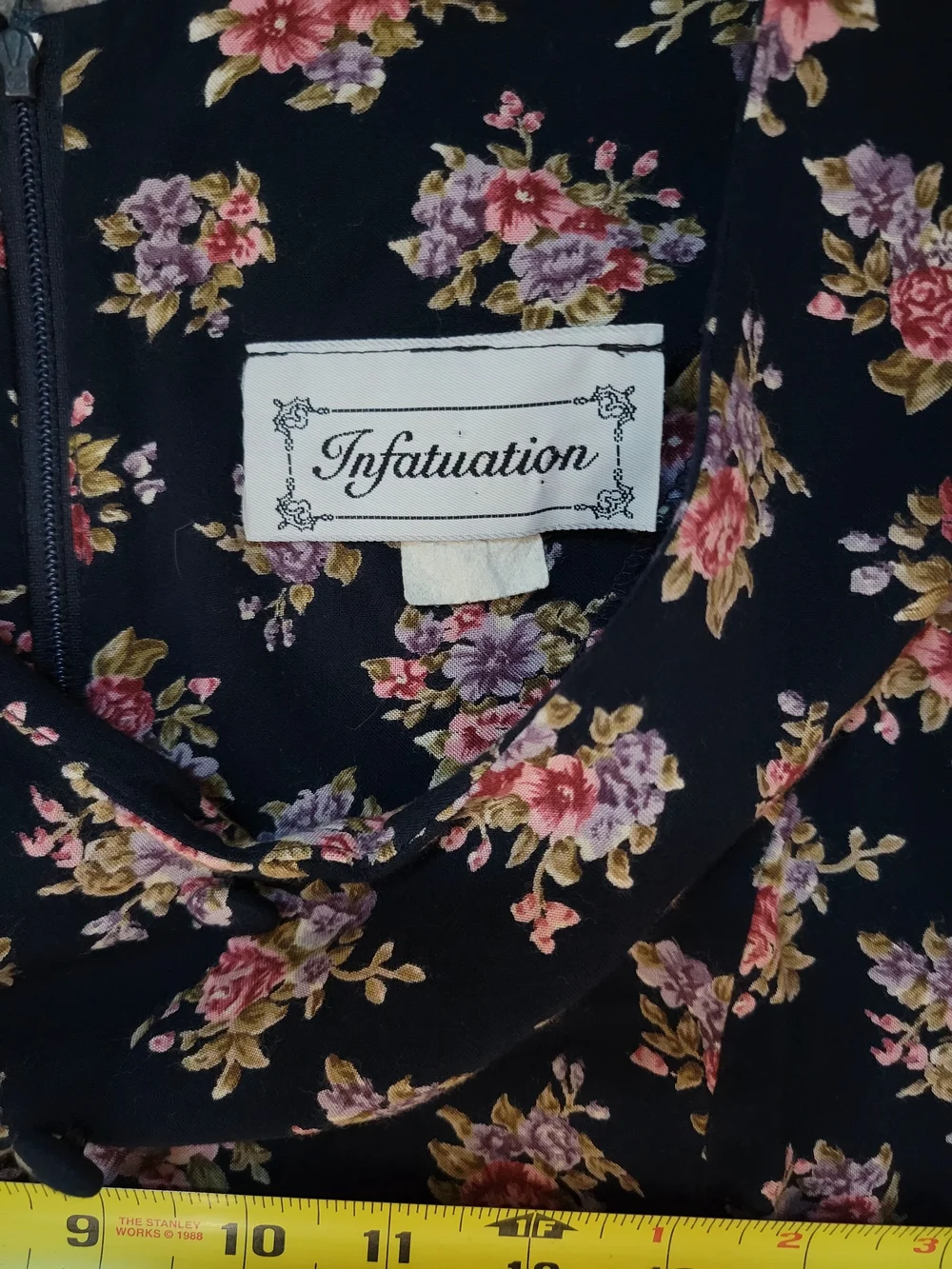 Vintage Infatuation Floral Cottagecore Maxi Dress Navy Blue - Picture 8 of 9